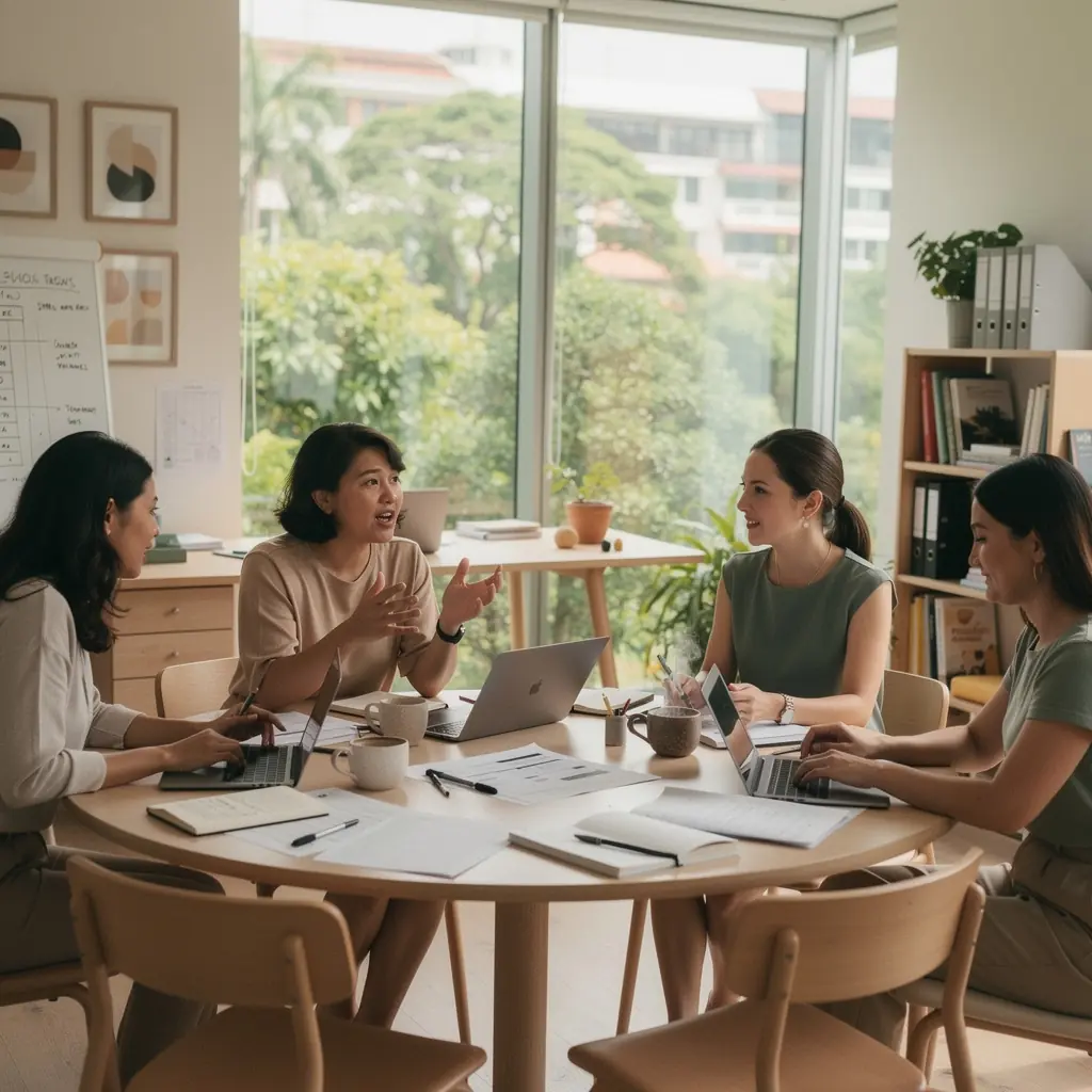 Professional team collaboration